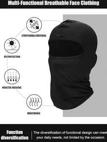 3件装男女通用面罩，拉法帽，全脸面罩，夏季防紫外线拉法帽，户外运动面罩，男士全脸防晒面罩，防风拉法帽，户外摩托车骑行 - 彩色 - 查看 5