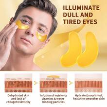 24K Gold Under Eye Patches, Collagen Eye Masks For Dark Circles And Puffiness, Reduce Wrinkles And Puffy Eyes, Refresh Your Skin, Women Skincare Eye Treatment Products - 黃金眼膜 - 查看 4