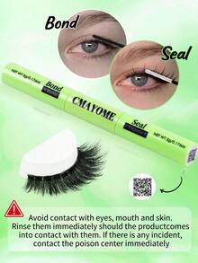 CMAYOME DIY 608/544 单根假睫毛胶水套装，可延长至 10-16 毫米，采用 0.07 毫米超轻单根人造睫毛混合制成。让您轻松打造 3D 自然眼妆。 - 青檸色 - 查看 9