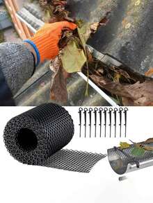 防掉落网状过滤器，花园鸟网，围栏排水沟防护网，防止树叶、树枝、树杈掉落，户外园艺设备，花园维护，耐用塑料网，落叶屏障 - 彩色 - 查看 2