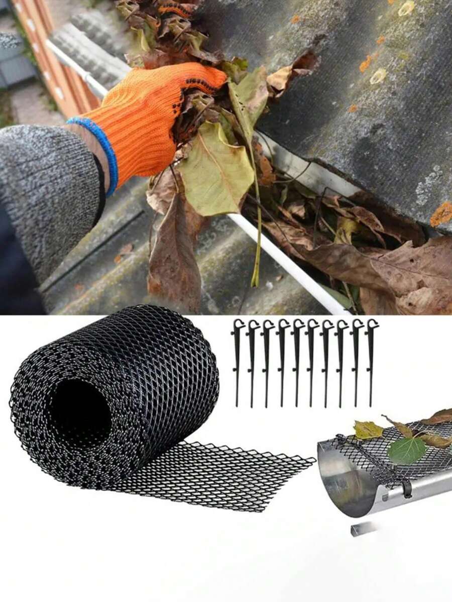 防掉落网状过滤器，花园鸟网，围栏排水沟防护网，防止树叶、树枝、树杈掉落，户外园艺设备，花园维护，耐用塑料网，落叶屏障
