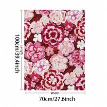1pc 2D Printing Soft Polyester Fiber Woolen Blanket Blanket Watercolor Flower Print Design Pink Full Printed Pattern Suitable Sofa Bed Office Travel Camping Four Seasons Universal Decoration Perfect Valentine's Day Gift Girlfriend Send Friends Send Family Home Decoration Atmosphere Create - As Shown In the Figure - View 9