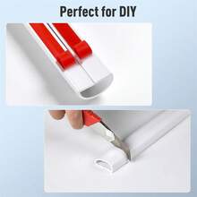 1卷2米/78.74英寸自粘式电缆套管 - 墙面和地面电缆管理系统，安装简便，隐蔽式电缆解决方案，简约电缆槽，柔性电缆盖 - 彩色 - 查看 8