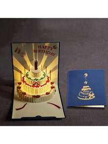 1 张 3D 生日贺卡，带灯光和音乐