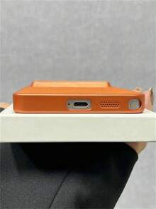 奢华复古纯色荔枝纹磁吸无线充电手机壳，兼容三星 Galaxy S26 Ultra、S25 Ultra、S24 Ultra、S26、S25、S24 Plus、S26、S25、S24，简约大窗口保护，人造革磨砂防摔后盖 - 橘色 - 查看 7