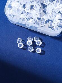 Approx. 300pcs Silicone Transparent Cylinder Ear Plugs Earrings Accessories Suitable For Women's Daily Wear (Come With Jewelry Transparent Storage Box), DIY Jewelry Accessories Non-Slip Silicone Ear Plugs, Plastic Transparent Earrings - Thông thoáng - Xem 6