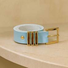 Casual PU Leather Buckle - Baby Blue - View 3