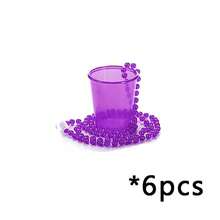 1 pieza Cadena de copa de plástico transparente con cuentas, conector de cuentas para fiesta - Multicolor - Ver 14