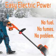 Cordless Snow Shovel, 13" Electric Snow Blower 20V, With 4 Ah Battery And Charger, 300lb/Min Snow Removal, 19FT Throw Distance, Lightweight 12lb For Driveway/Steps/Patio/Sidewalk,Tools For Men - Pin đôi màu cam - Xem 5