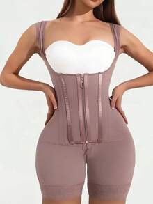 1Pc Women's Flexible Boning Adjustable Straps Seamless Colombian Shapewear | Faja Moldeadora Style For Instant Tummy Slimming, Butt Enhancement & Waist Training - Ideal For Post-Surgery & Daily Activities & Parties And Galas, Valentine's Day Corsets - 彩色 - 查看 6