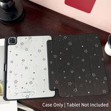 1个三折星空平板电脑保护套（双色） - 防震保护套，带可调节支架，简约星空美学设计，带笔槽，适用于 iPad 10.9/10.2/Air 第五代/Pro 11/第十代/9.7/Air 2/iPad（第七代）/iPad（第八代）/iPad Air 4/5/iPad Pro 11/iPad 第十代 10.9 英寸 2022 款智能保护套/iPad Air 13（M3 2025）/iPad Air 11（M3 2025）/iPad Air 11（A16 2025），具备自动睡眠/唤醒功能 - 彩色 - 查看 10