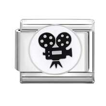 1件套模块化串珠手链DIY套装，饰有花朵、海洋、眼睛、月亮、心形元素，适合作为派对礼物/送给朋友/情侣的礼物，适用于圣诞节、新年、万圣节、情人节，设计精美，不锈钢材质。