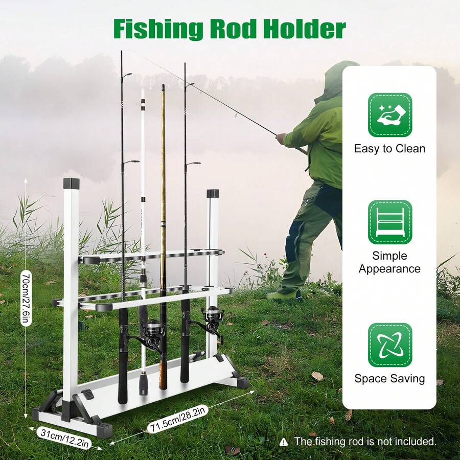 HaroldDol Fishing Rod Racks - Silver - View 1