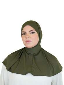 1顶时尚休闲优雅速戴头巾帽，经典简约风格，柔软透气的莫代尔面料，适合日常生活、节日、祈祷等场合。 - 多色 - 查看 11