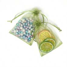 Vacuumable Pearl Yarn Drawstring Candy Bag, Jewelry And Cosmetics Packaging, Gift Mesh Drawstring Bag - Multicolor - View 2