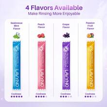 Lavyno Probiotic Mouthwash Sticks |   Alcohol-Free Fresh Breath . 20 On-The-Go Packs . Fruit Flavors . Gentle Oral Care With Probiotics & Plant Extracts Fresh Breath Oral Care - 薄荷 桃子 葡萄 百香果 - 查看 5