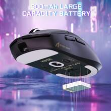 ATTACK SHARK X8 SE 55g Superlight Wireless Gaming Mouse,BK52820 Tri-Mode BT/2.4G Wireless/Wired Mouse,25000DPI,500mAh Battery,Med To Large Hand Size,5 Programmable Buttons For Pc - 彩色 - 查看 8