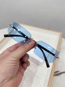 1 Cặp kính thời trang nam dáng vuông không gọng màu đen, kiểu dáng retro, phù hợp để đeo hàng ngày, đi biển, trang trí và phong cách đường phố. - Nhiều màu - Xem 6