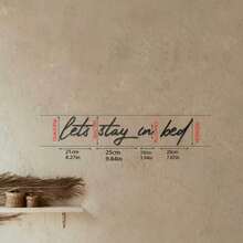 Let's Stay In Bed' Metal Wall Art Decor - Black - View 3