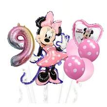 7pcs Theme Birthday Balloon Set, Includes Shaped Foil Balloons, Gradient Number Foil Balloons, Heart Decorative Balloons, Background Decoration, Suitable For Birthday Party, Theme Party - Multicolor - View 13
