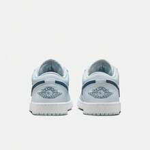 Men's Air Jordan 1 Low Basketball Shoes, Style: 553558-400 - White - View 4