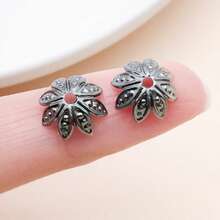 100pcs/Pack 8-10mm Plated Lotus Cup Spacer Caps, DIY Jewelry Findings For Bracelets, Necklaces And Beading. - Lotus - View 20