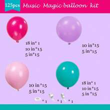 Set di 125 palloncini a tema concerto K-Pop, include palloncini in lattice rosa brillante, rosa chiaro, viola e blu. Perfetto per feste di compleanno, addii al celibato/nubilato, feste disco e feste a tema concerto. - Multicolore - Visualizzare 3