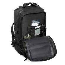 (Nay Shop Creator & KIMTINO) Large 50L Tactical Backpack. Fits A University Notebook. Generous Space For Travel And Outdoor Activities. Versatile Tactical Design. - Black - View 7