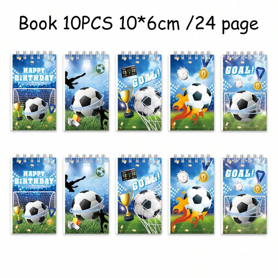 Set de 12 cuadernos de espiral con diseño de la Copa Mundial de Fútbol, cuadernos de actividades, cuadernos de estudiantes, cuadernos de escritura, cuadernos de espiral, cuadernos de material, cuadernos, útiles escolares, premios para estudiantes, cuadernos para fiestas, artículos de papelería de vuelta a la escuela, cuadernos de Navidad - Multicolor - Ver 1