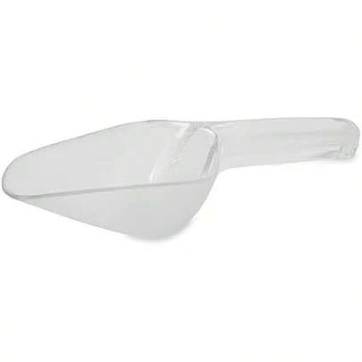 Rubbermaid Commercial Products Plastic Utility Ice Scooper, 6-Ounce, Clear, Dishwasher  Kitchen Scoop For Weddings/Bar/Ice Bucket/Kitchen/Popcorn