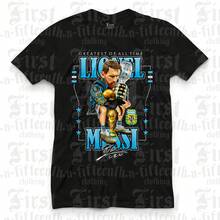 Lionel AMessi Toon Shirt Argentina National Football Soccer FREE SHIPPING - 黑色 - 查看 1