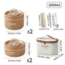 Scatola termica per il pranzo portatile in acciaio inossidabile 304 con posate e borsa termica, contenitore bento a tenuta stagna, riscaldabile in microonde e in acqua calda, isolato anti scottature, contenitore riutilizzabile per insalata di frutta, adatto per studenti e adulti a scuola, in ufficio, per campeggio, picnic, viaggi, ritorno a scuola - Multicolore - Visualizzare 26
