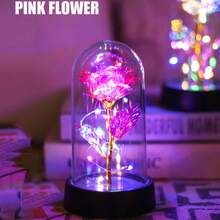 1个仿真玫瑰花布艺装饰夜灯，室内装饰，适用于客厅、卧室、床头柜，适合作为情人节、母亲节、生日礼物送给朋友、家人、爱人，也可作为圣诞节装饰或礼品。 - 紅色 - 查看 18