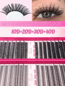 Bộ 640 sợi mi giả 4 trong 1, bao gồm keo, nhíp và cọ mi, phù hợp cho người mới bắt đầu tự trang điểm mắt, dễ sử dụng, các cụm mi rời tiện lợi, số lượng mi lớn, thích hợp cho trang điểm hàng ngày/hoạt hình/cosplay/cổ điển/mắt mèo/mắt cáo/cô gái dịu dàng/trang điểm mắt nhẹ nhàng và đậm nét. - màu đen - Xem 5