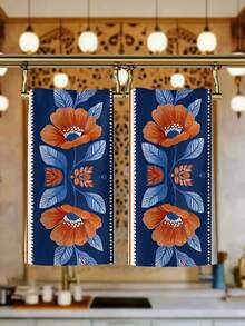 2条/4条装波西米亚风图案厨房毛巾，波西米亚风图案浴室毛巾，波西米亚风户外派对毛巾，波西米亚风家居装饰，波西米亚风厨房装饰，现代风格，速干，超柔软超细纤维材质，长方形，15.75英寸*23.62英寸/40*60厘米数码印花图案，适合户外派对装饰，波西米亚风节日礼物 - 彩色 - 查看 5