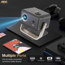[High-Brightness Portable Projector] AOC 15000 Lumens 4K Projector, Supports Wi-Fi 6, Autofocus + Keystone Correction, Compatible With Multiple Platform Devices, Dual Modes For Work And Gaming. - Xem 5
