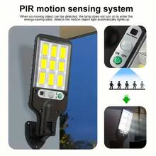 Solar Outdoor Street Light-Outdoor Security Light With Remote, Waterproof Garden Pathway Lighting,Barricade Light Wall Light, 108COB High Brightness LED Solar Garden Light! 2000 Lumens Waterproof Spotlight Garage Wall Anti-Theft Lighting Intelligent Human Body Sensor +3 Levels Dimming Mode - Solar Outdoor Lights,Solar Panel Powered Security Light For Garden, Garage, Yard, Backyard, Patio - Durable Outdoor Pathway Lighting, Garden Lights For Yar,Human Body Induction Wall Light,Garden Light(1/2/4/8pcs) - 黑色 - 查看 4