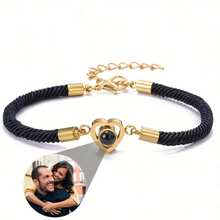 Personalized Customized Photo Projection Bracelet Couple Halloween Gift Bracelet Photo Bracelet Set Anniversary Gift Valentine's Day Gift - Multicolor - View 3