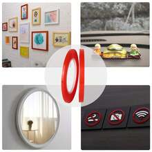 Double Sided Adhesive Tape, Nano Tape [Length 118 Inches, Width 0.19 Inches], Transparent Tape, Washable Adhesive Tape, Nano Seamless Adhesive Tape - Red - View 5