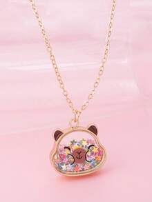 1 pieza Collar con colgante de capibara de dibujos animados lindo con lentejuelas, regalo para la mejor amiga - Multicolor - Ver 7