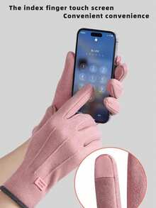 男女通用保暖手套，触屏操作，保暖内衬，防风，适合秋冬季户外活动、骑行和驾驶。 - A - 查看 4