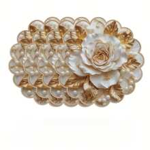 24/48 包，33 厘米餐垫，一次性餐垫，锈红色 J 图案，适用于情人节、感恩节、生日派对、婚礼派对、新娘送礼会、晚宴、宴会、餐桌、野餐、咖啡馆和其他场合。 - 彩色 - 查看 7