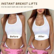 New Silicone Invisible Bra, Anti-Slip Style, Lift And Gather, Designed Specifically For Wedding Photography, Strapless Dresses, Invisible Underwear, Skirts, Dresses, Travel & Vacation To Enhance Cleavage And Sexy Bust - Apricot - View 7