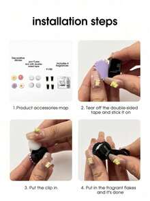 4 قطع من عطر فتحة تهوية السيارة بزهور الخوخ والكرز اللامعة، رائحة منعشة (تشمل 4 وسادات عطر الأزهار) - متعدد الألوان - مشاهدة 6