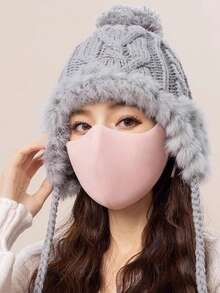 Women's Thickened Warm Mask, Outdoor Cycling Windproof Face Cover With Eye Protection, Breathable - Multicolor - View 2