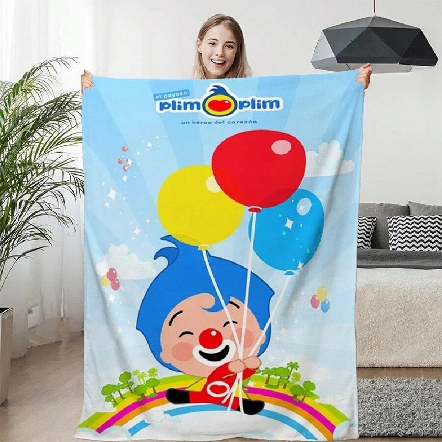 Nap Blanket P-Plim P-Plims Lovely Warm Knee Bed Fleece Camping Custom Sofa Winter S Fluffy Soft Blankets Microfiber Bedding(15).Jpg - trắng - Xem 1