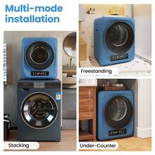 Robsivo Portable Clothes Dryer, 120V 850W Electric Compact Laundry Dryer With 6 Drying Modes, LED Touch Panel, Stainless Steel Tub For Apartments, Home, Dorms, RVs (Blue) - US B Type Plug(110-127V) - View 8