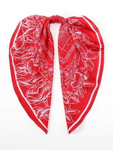 1pc Bandana Cashew Print Scarf, Shawl, Neck Wrap, Headband For Women - Multicolor - View 5