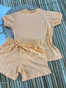Girls' Outfit Set - New Arrival/Fashion/Party/Outing/Promotion/ - 淺橘色 - 查看 6