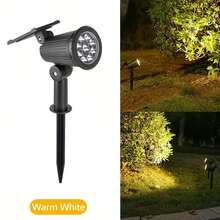 1pc 9 LED Solar Spot Light Outdoor Waterproof Spotlights Solar Garden Lights Landscape Lighting Decoration Pathway Lawn Lamp - Black - View 12